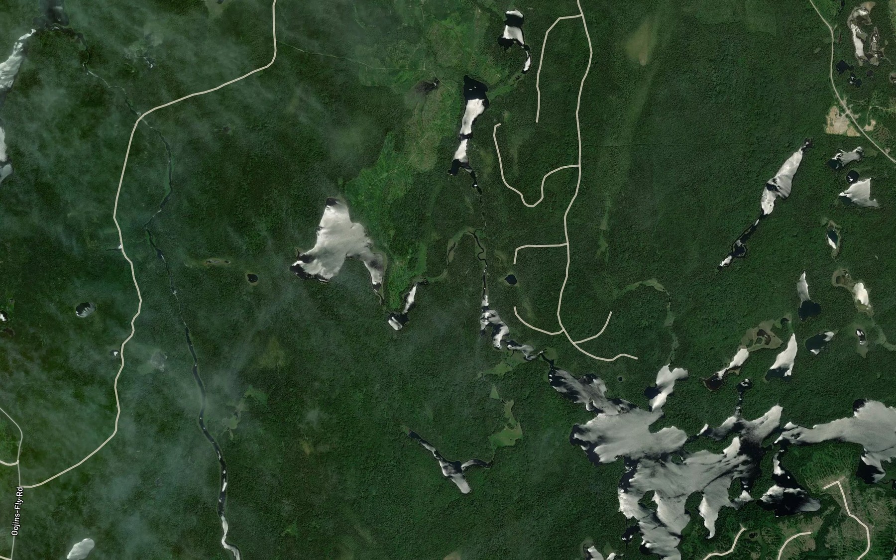 Satellite map of the Little Pharand Creek