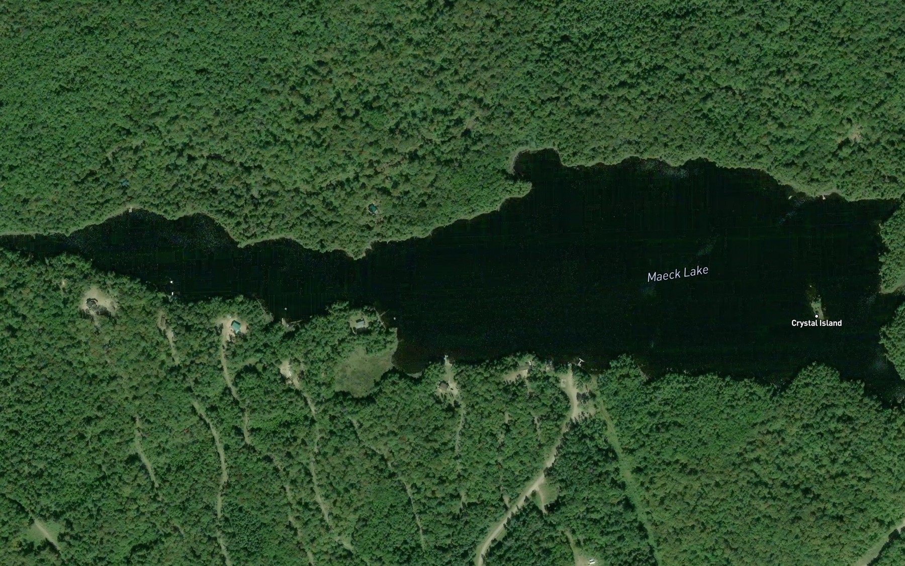 Satellite map of the Maeck Lake