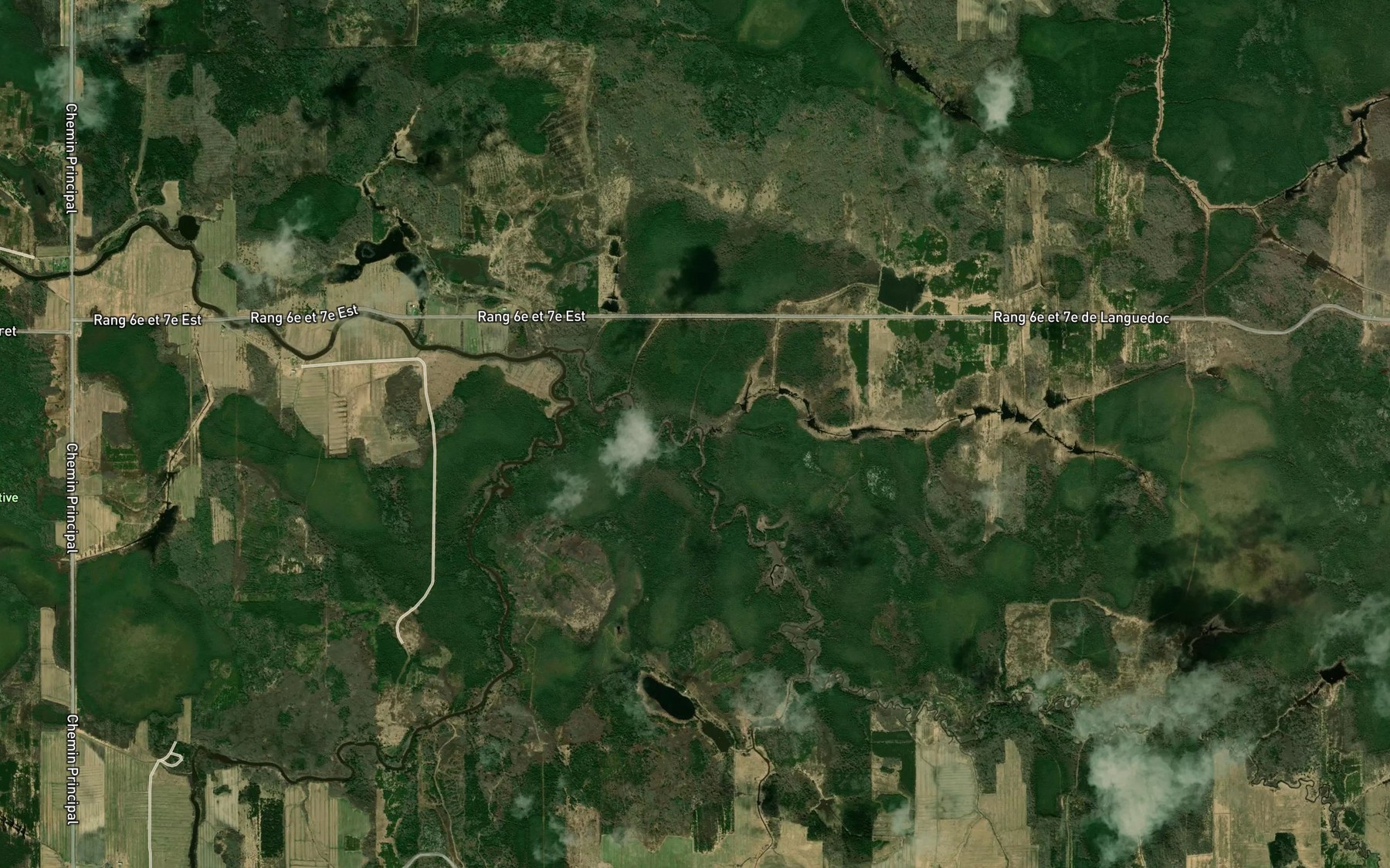 Satellite map of the Cours d'eau Beland