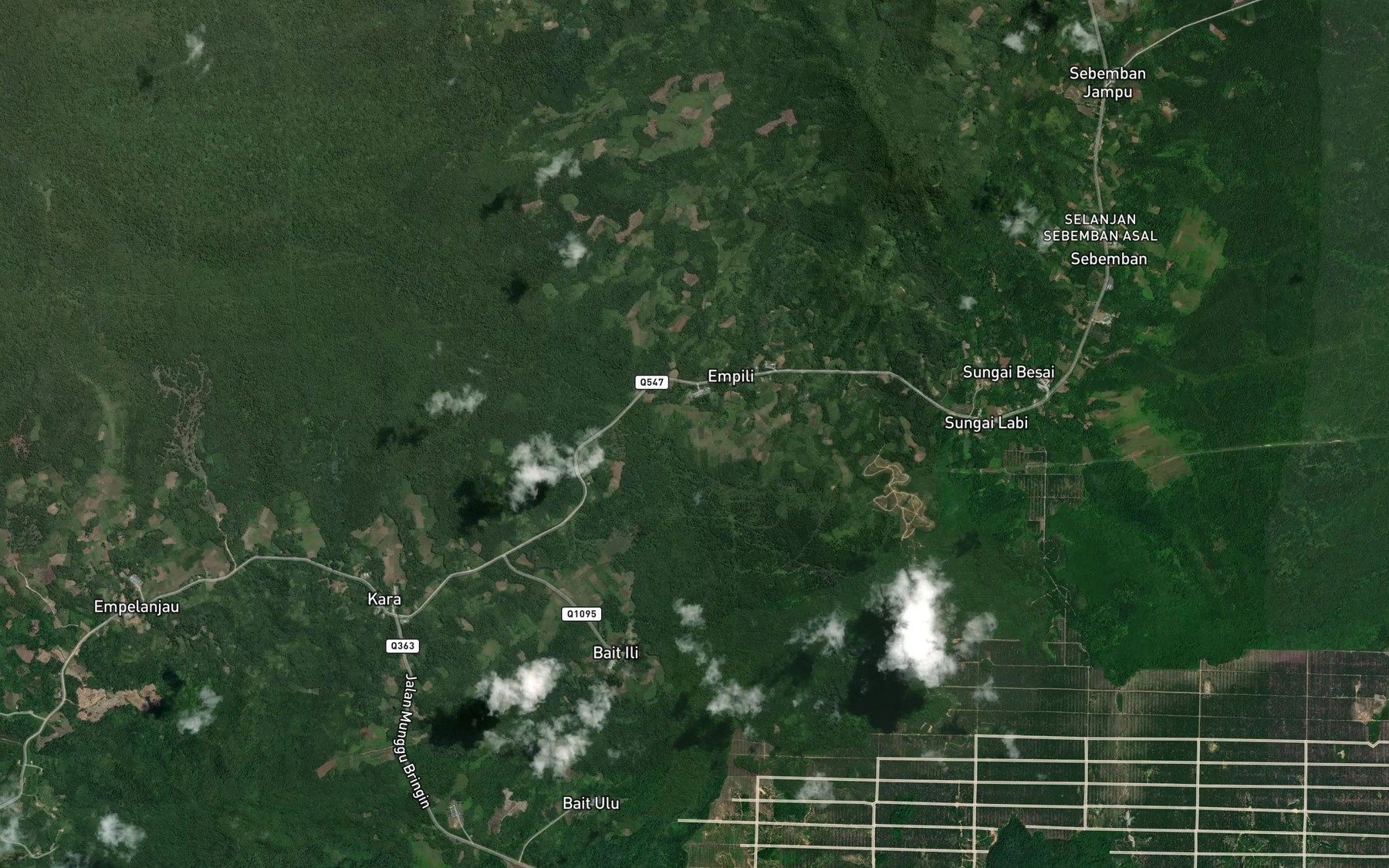 Satellite map of the Sungai Manjoh