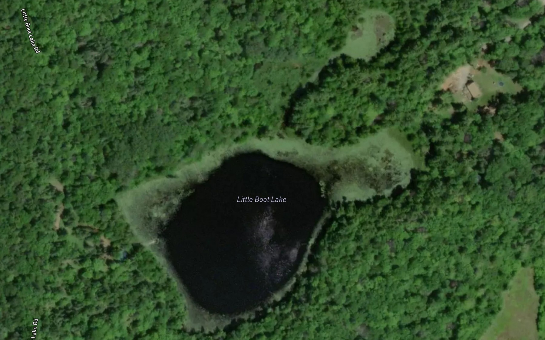 Satellite map of the Little Boot Lake