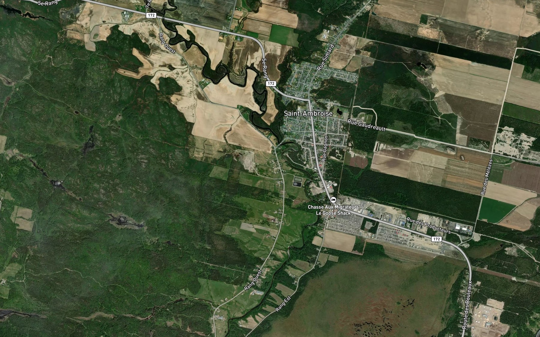 Satellite map of the Ruisseau Fleury
