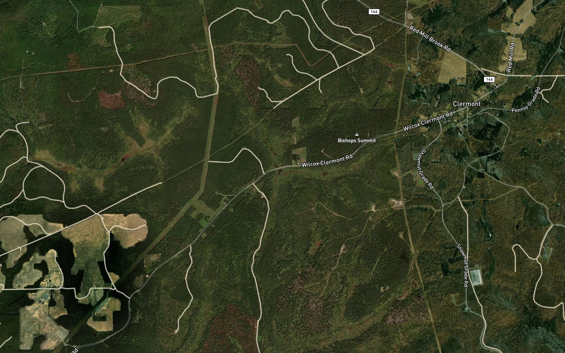 Satellite map of the Martin Run