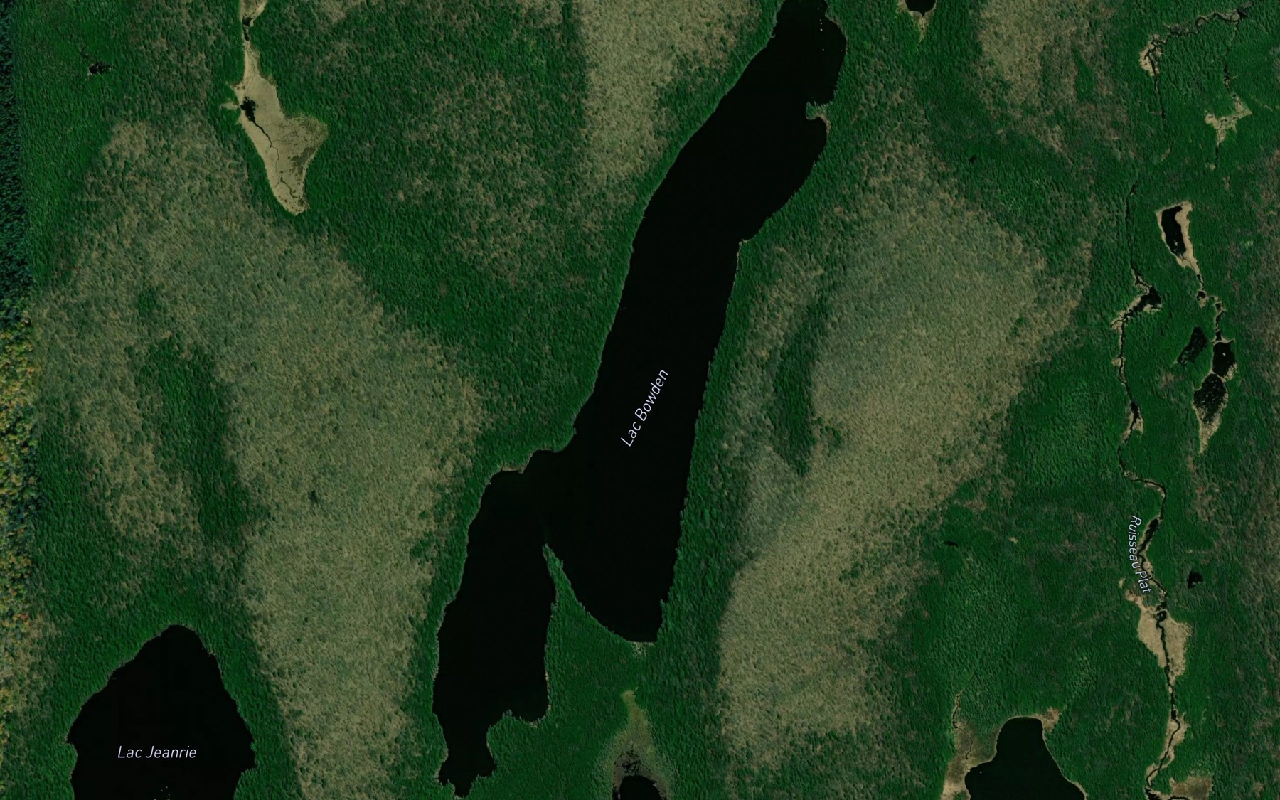 Satellite map of the Lac Bowden