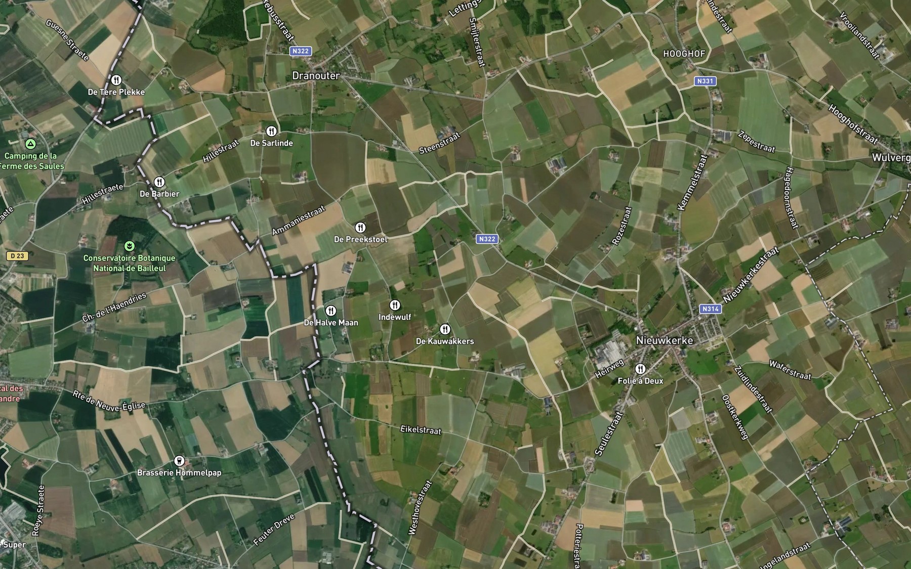 Satellite map of the Lindebeek