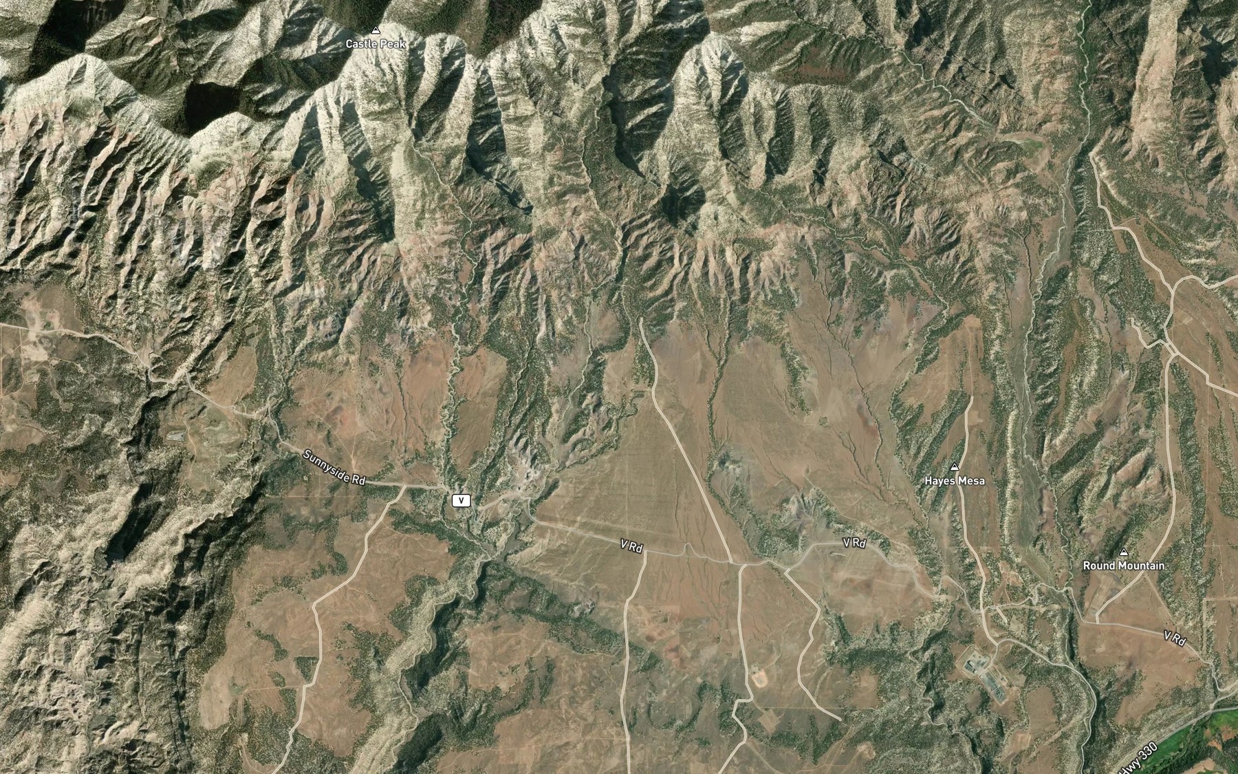Satellite map of the Curtin Reservoir