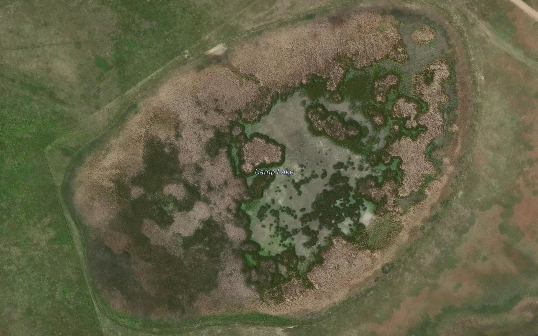 Satellite map of the Peer Lake