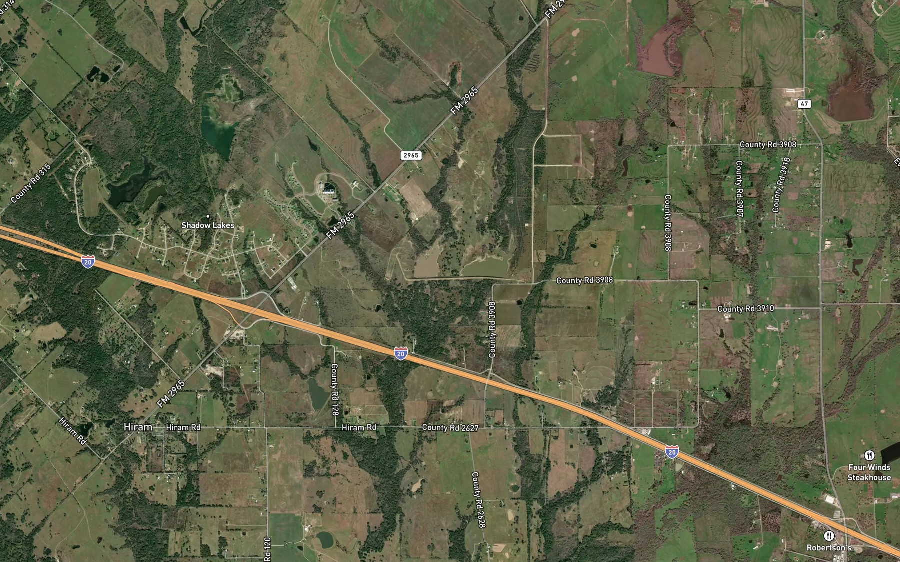 Satellite map of the Soil Conservation Service Site 101 Reservoir