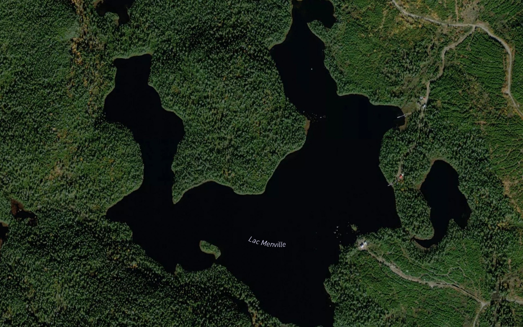 Satellite map of the Lac Menville