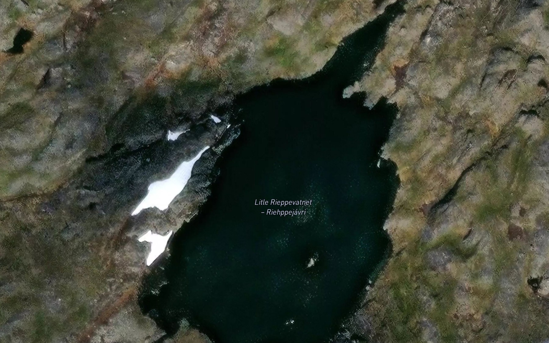 Satellite map of the Rieppevatnet,l