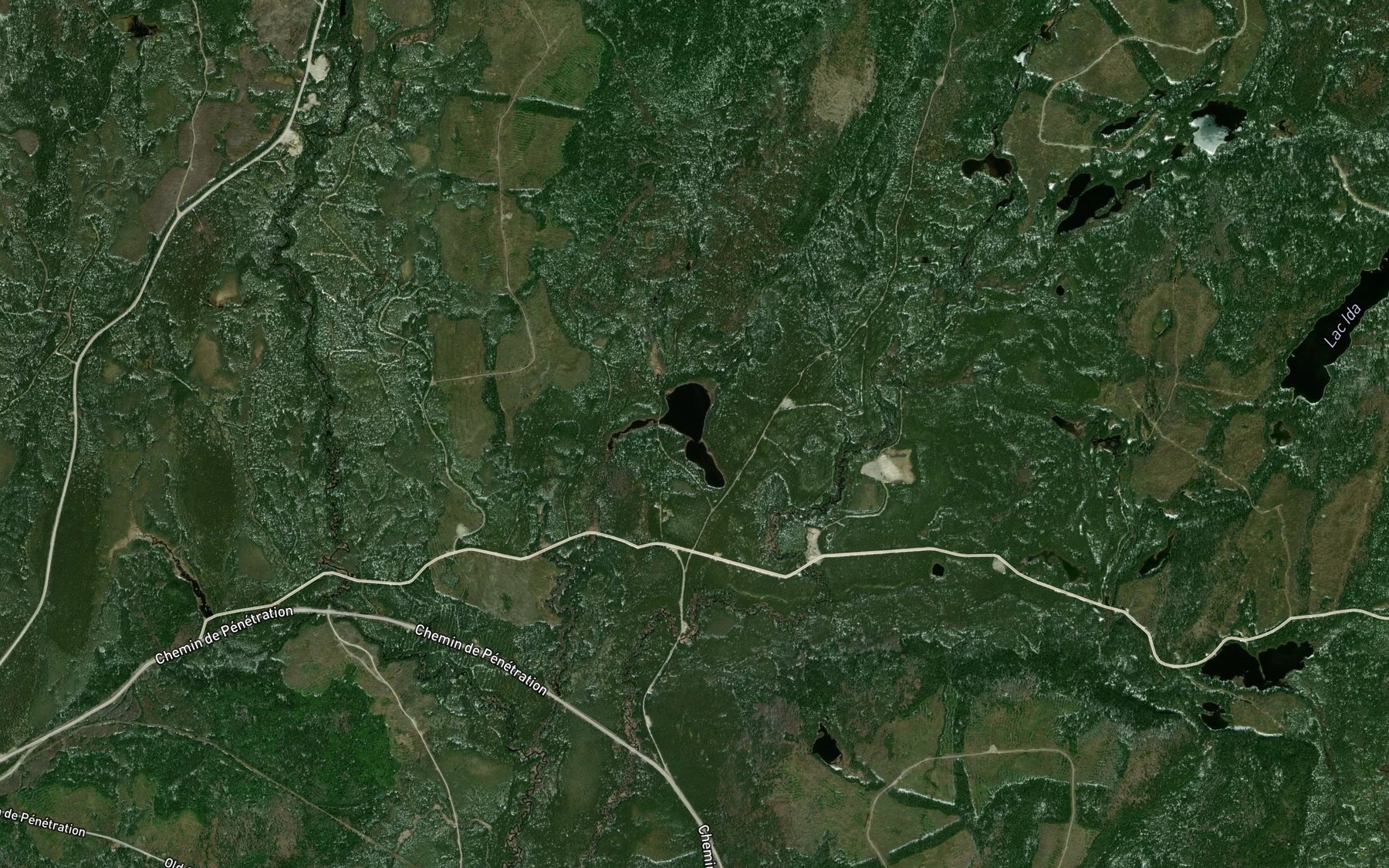 Satellite map of the Lac Kakomowadek