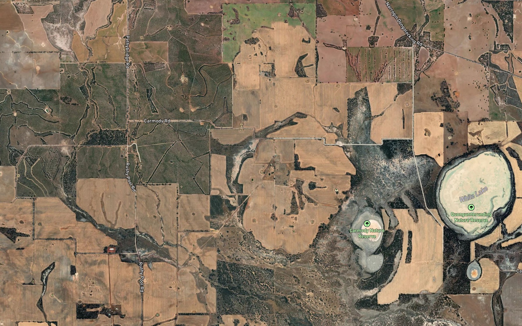 Satellite map of the Yilliminning River