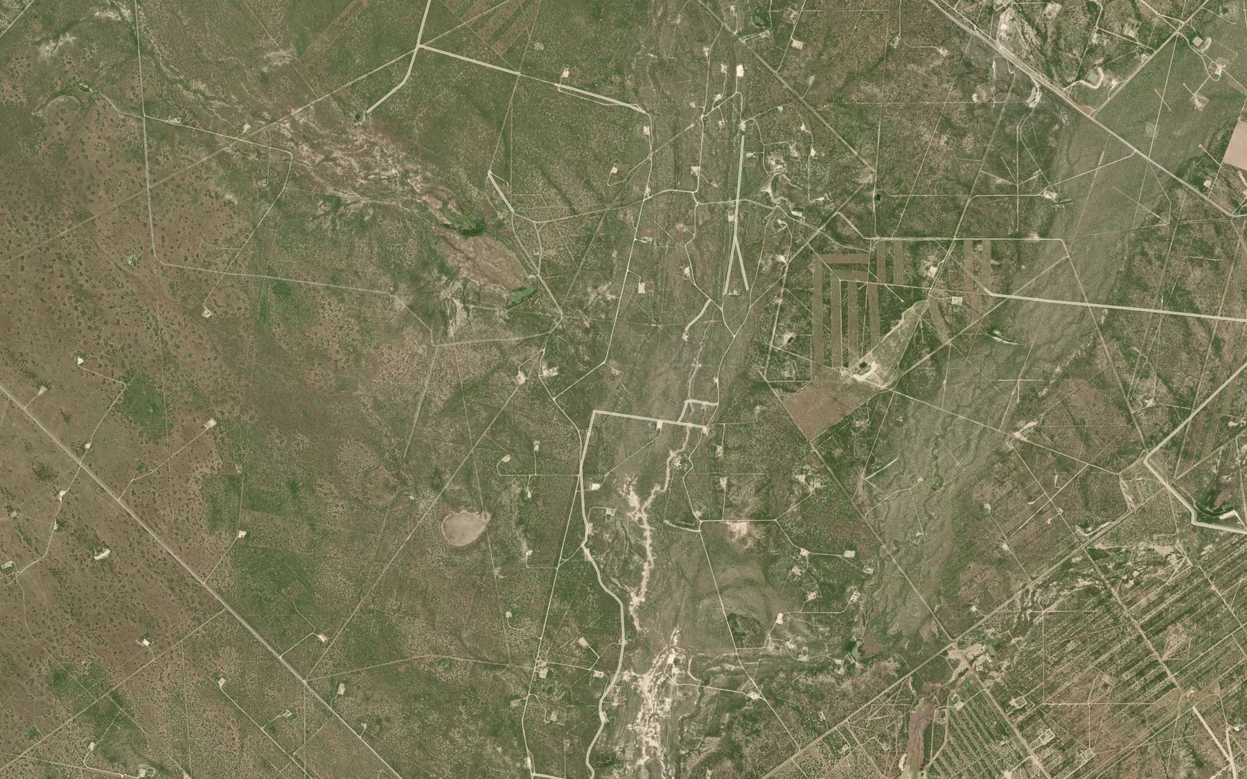 Satellite map of the Las Ovejas Creek