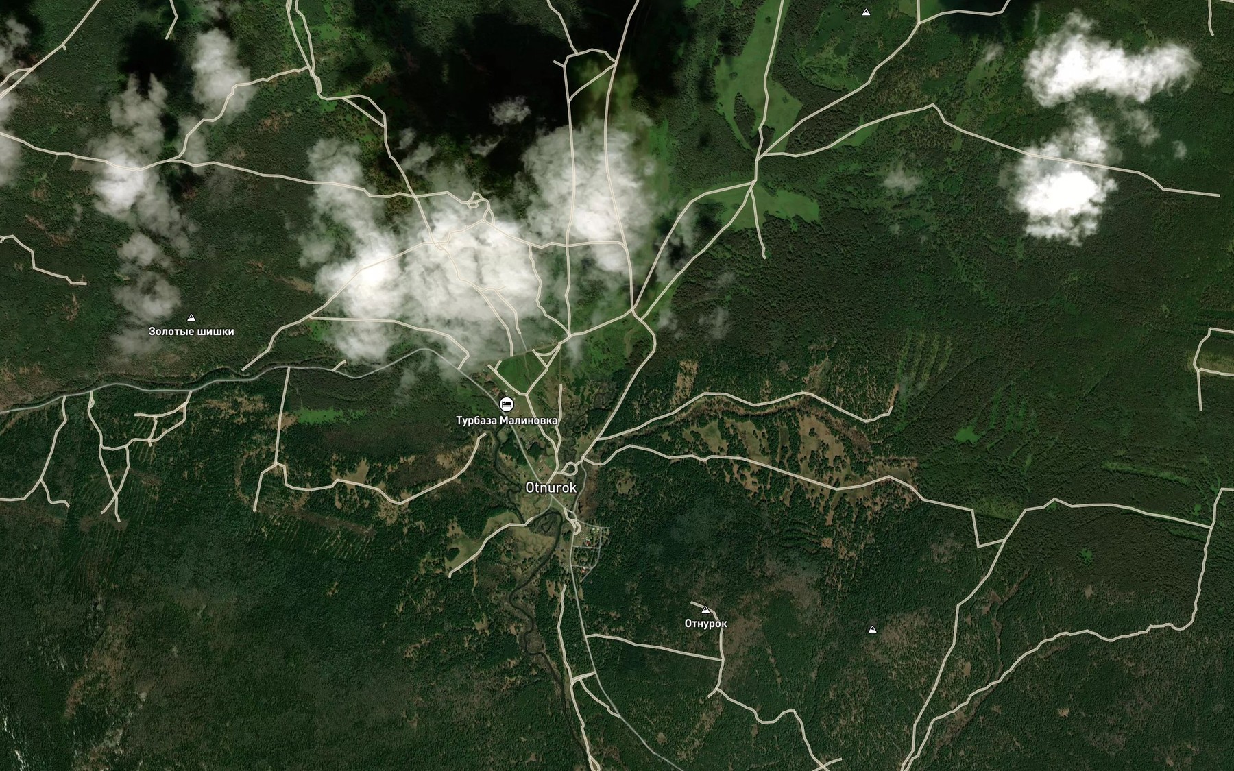 Satellite map of the Sredniy Otnurok