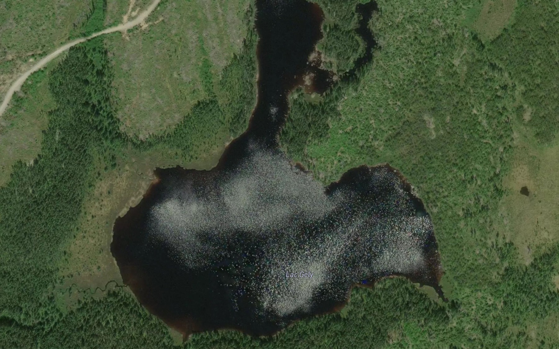 Satellite map of the Lac Gely
