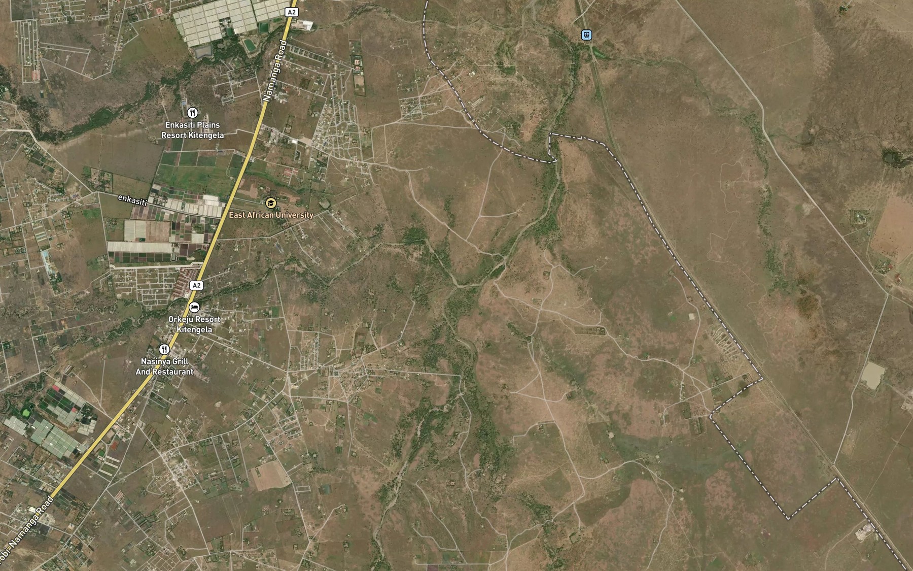Satellite map of the Kisaju