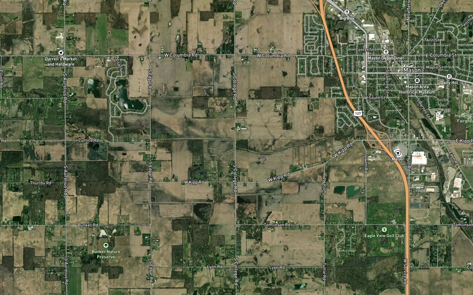 Satellite map of the North Branch Willow Creek
