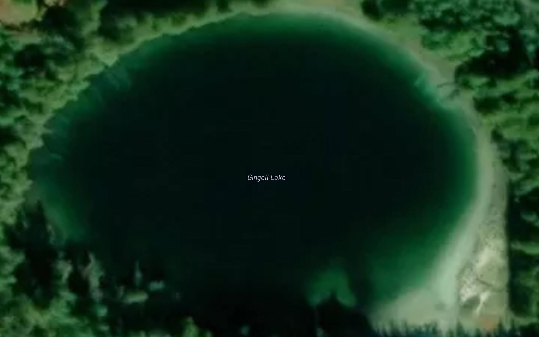 Satellite map of the Gingell Lake