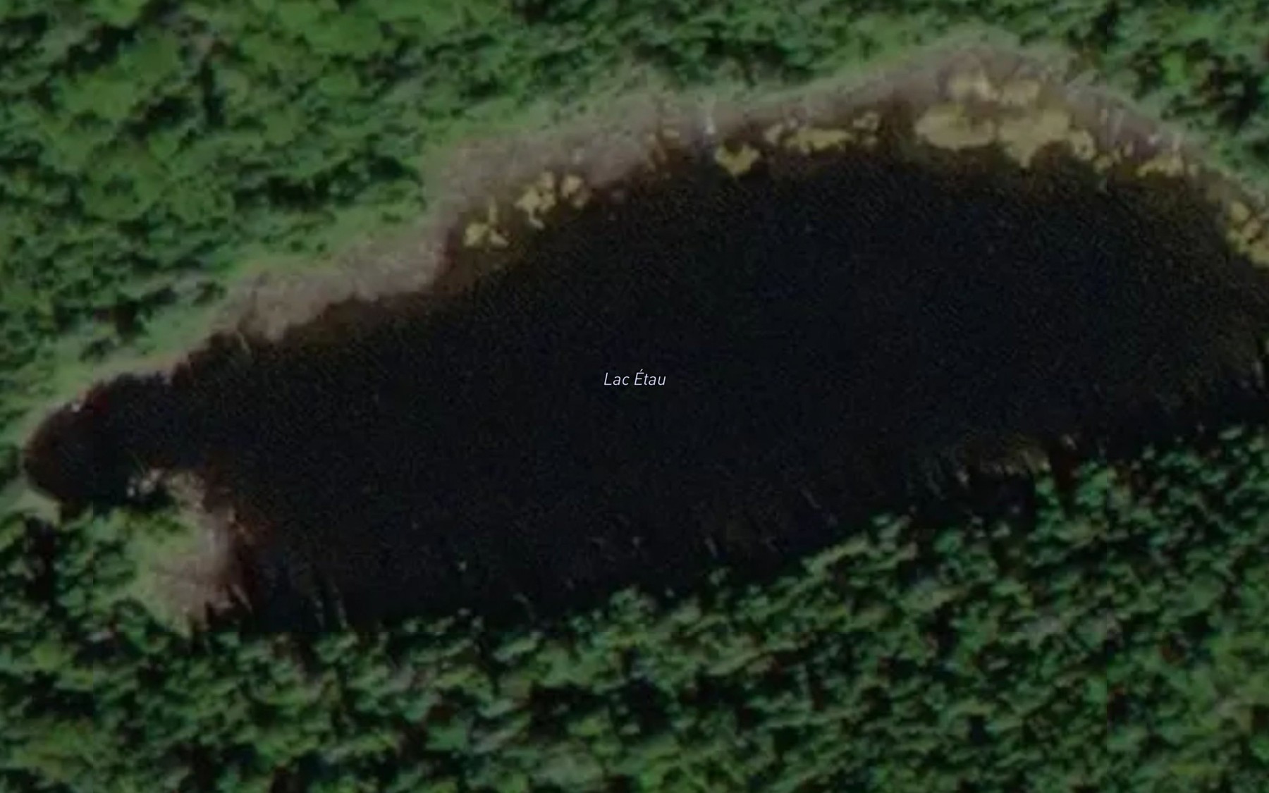 Satellite map of the Lac Etau