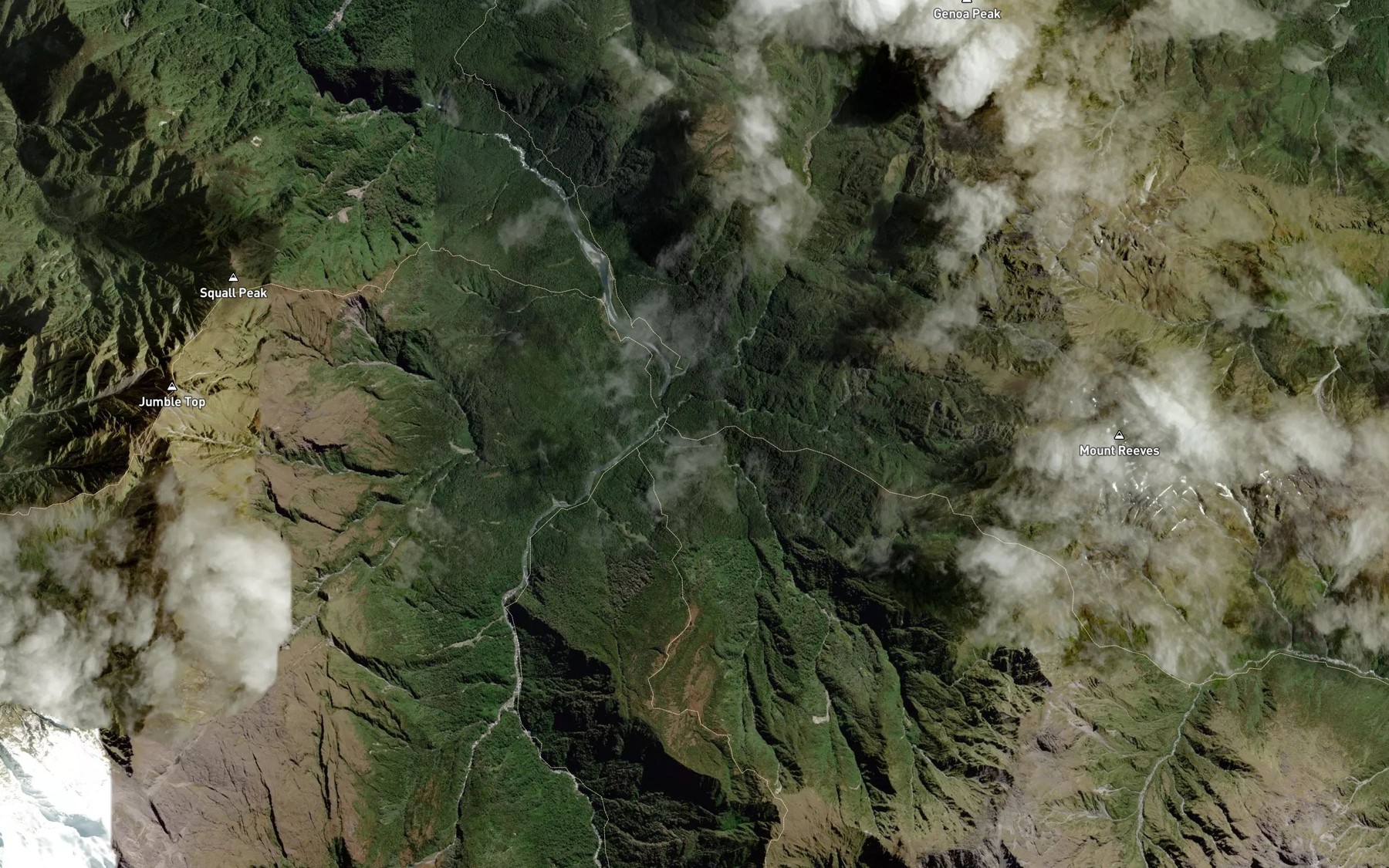 Satellite map of the Esma Creek