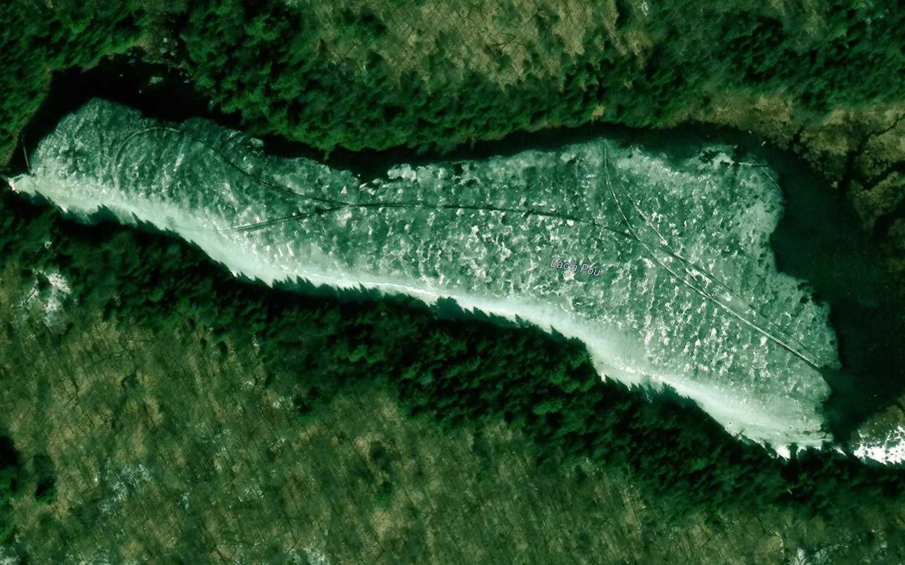 Satellite map of the Lac a Pou
