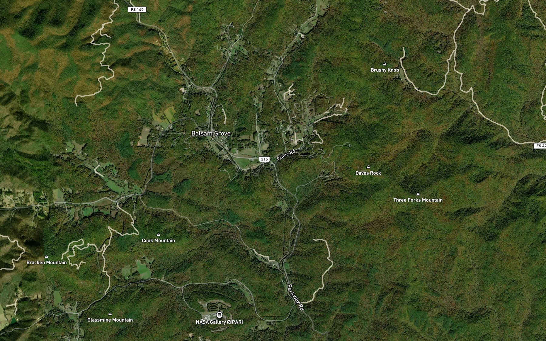 Satellite map of the Shoal Creek