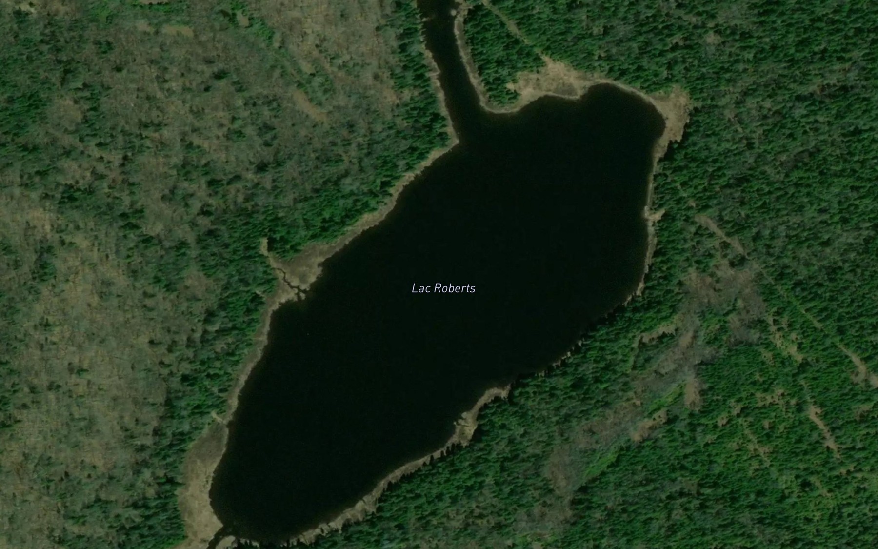 Satellite map of the Lac Roberts