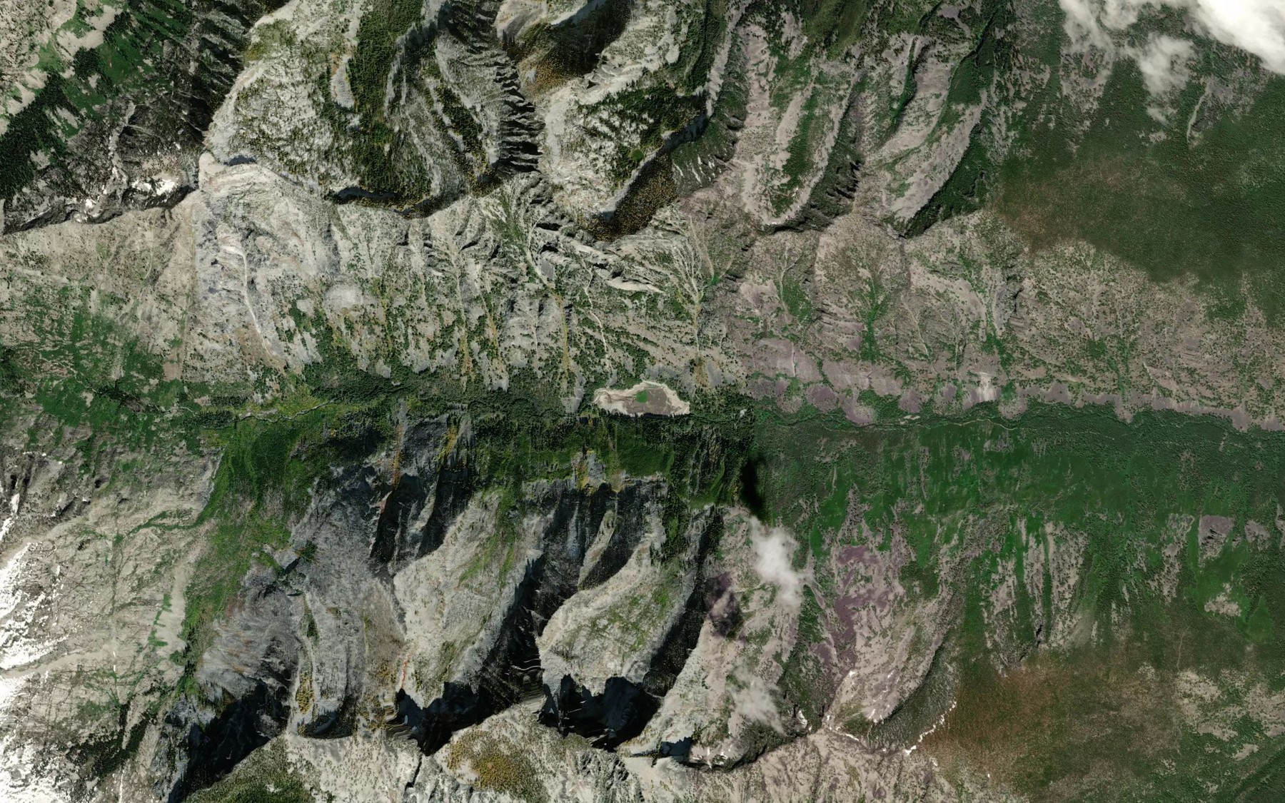 Satellite map of the Fred Burr Reservoir