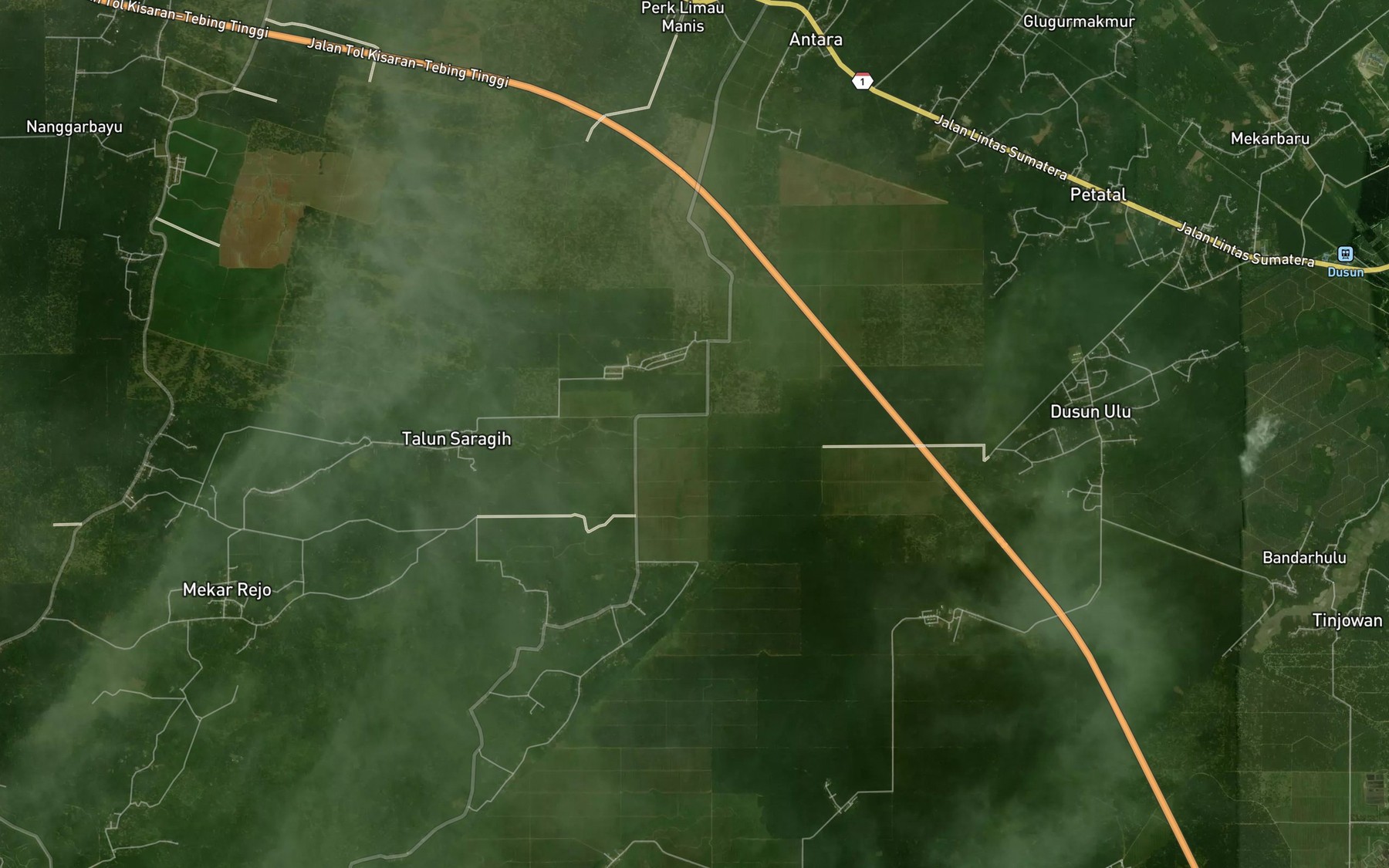 Satellite map of the Bah Sordang