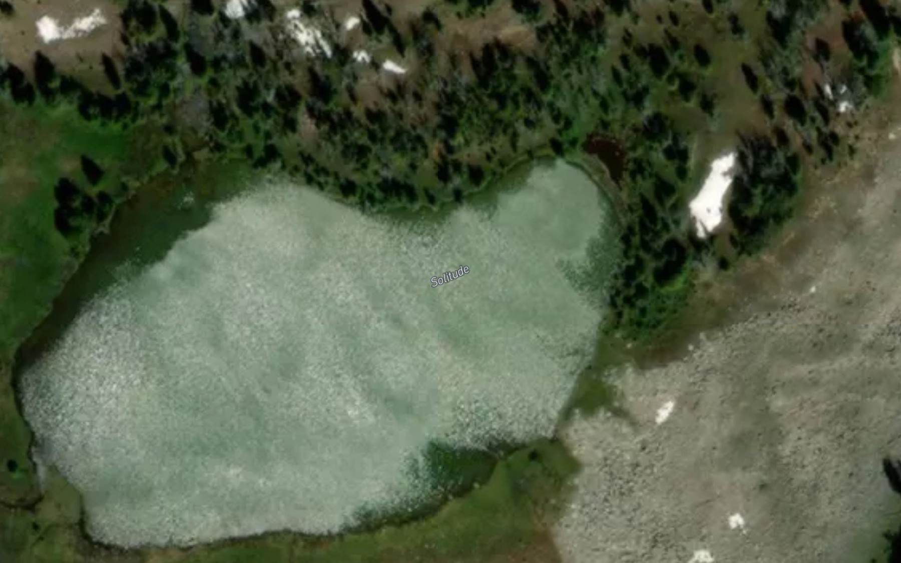 Satellite map of the Lake Solitude