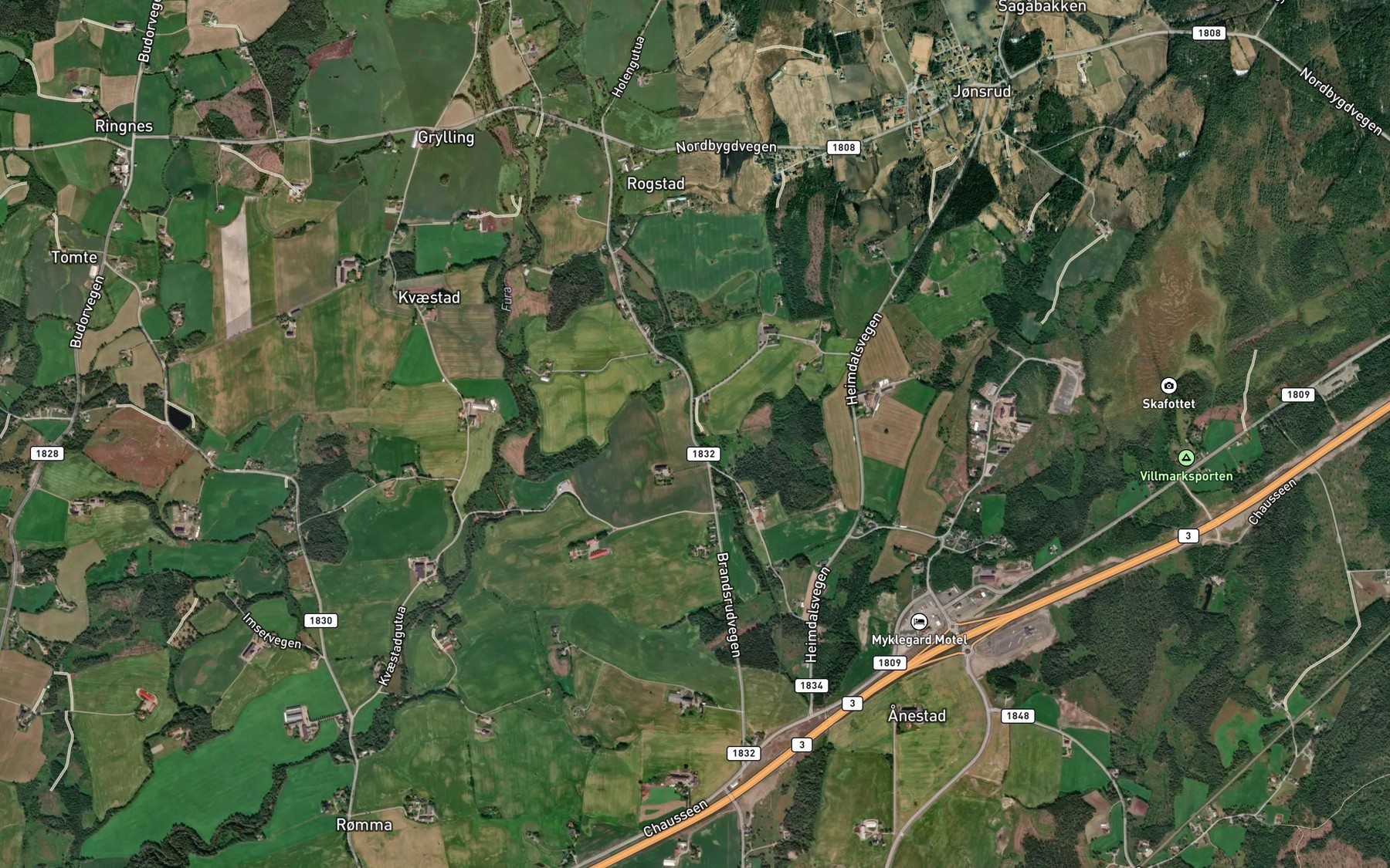 Satellite map of the Stafsengbekken