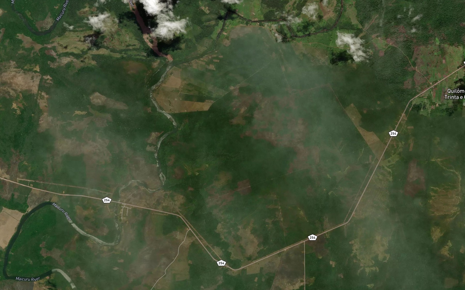 Satellite map of the Cachoeira Panacu