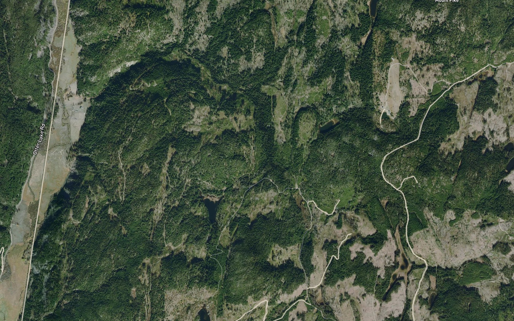 Satellite map of the Biely Creek