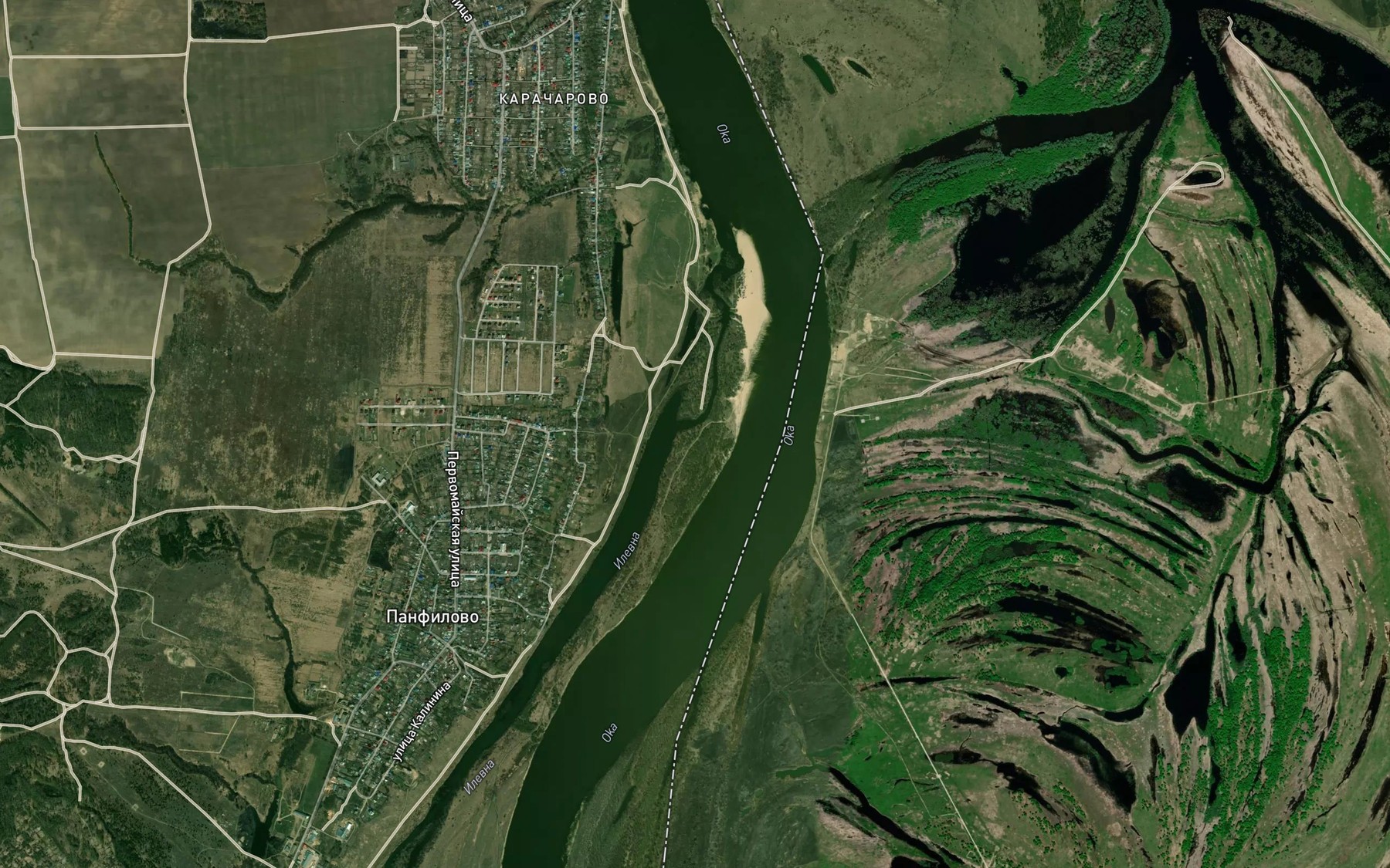 Satellite map of the Ilevna