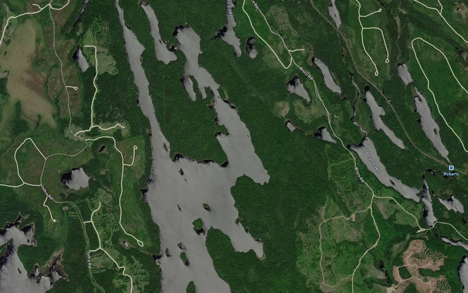 Satellite map of the East Arm