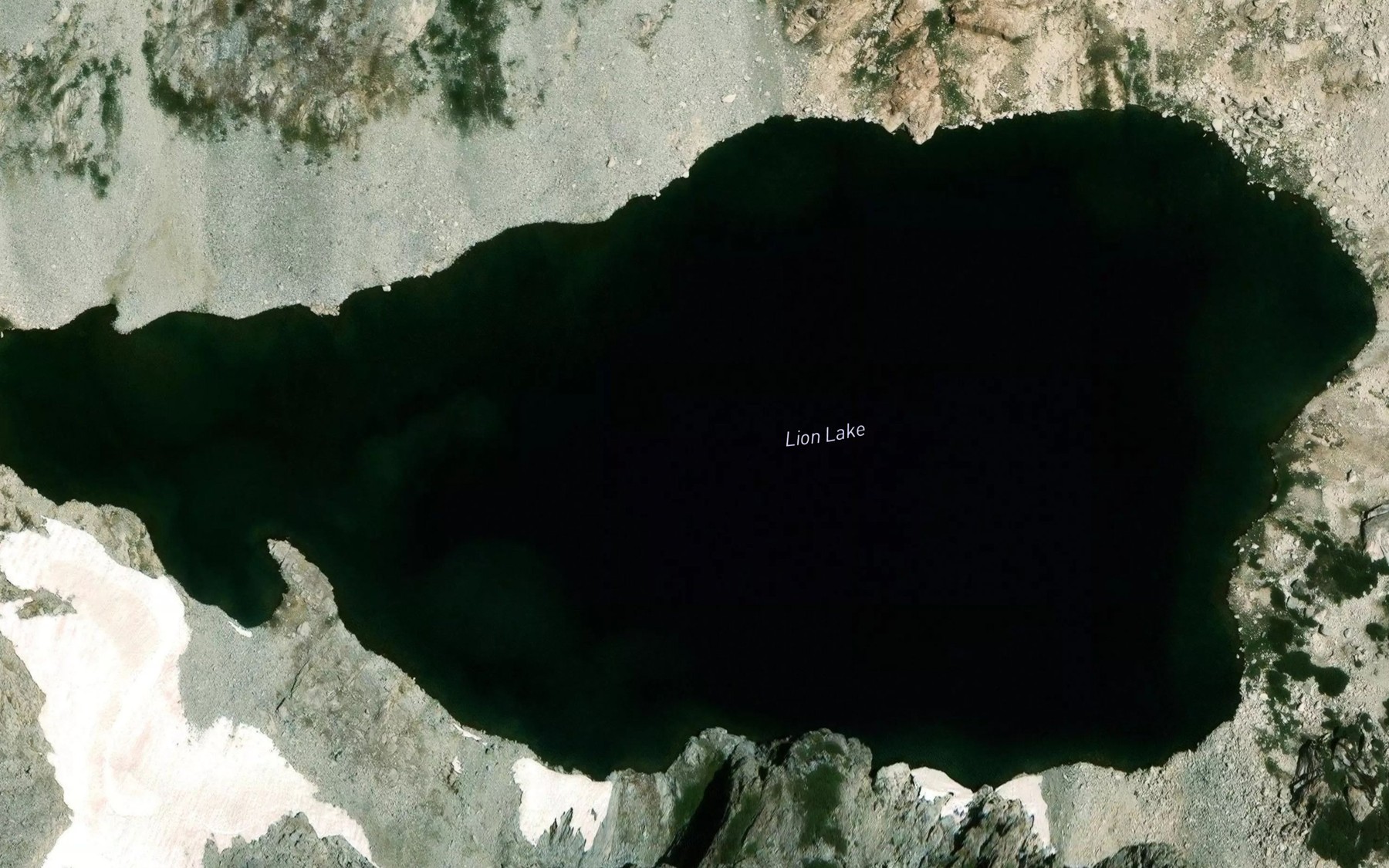 Satellite map of the Lion Lake