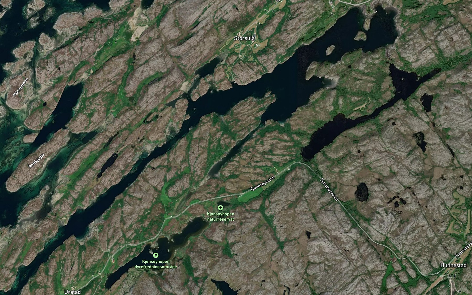 Satellite map of the Auskarnesshopen
