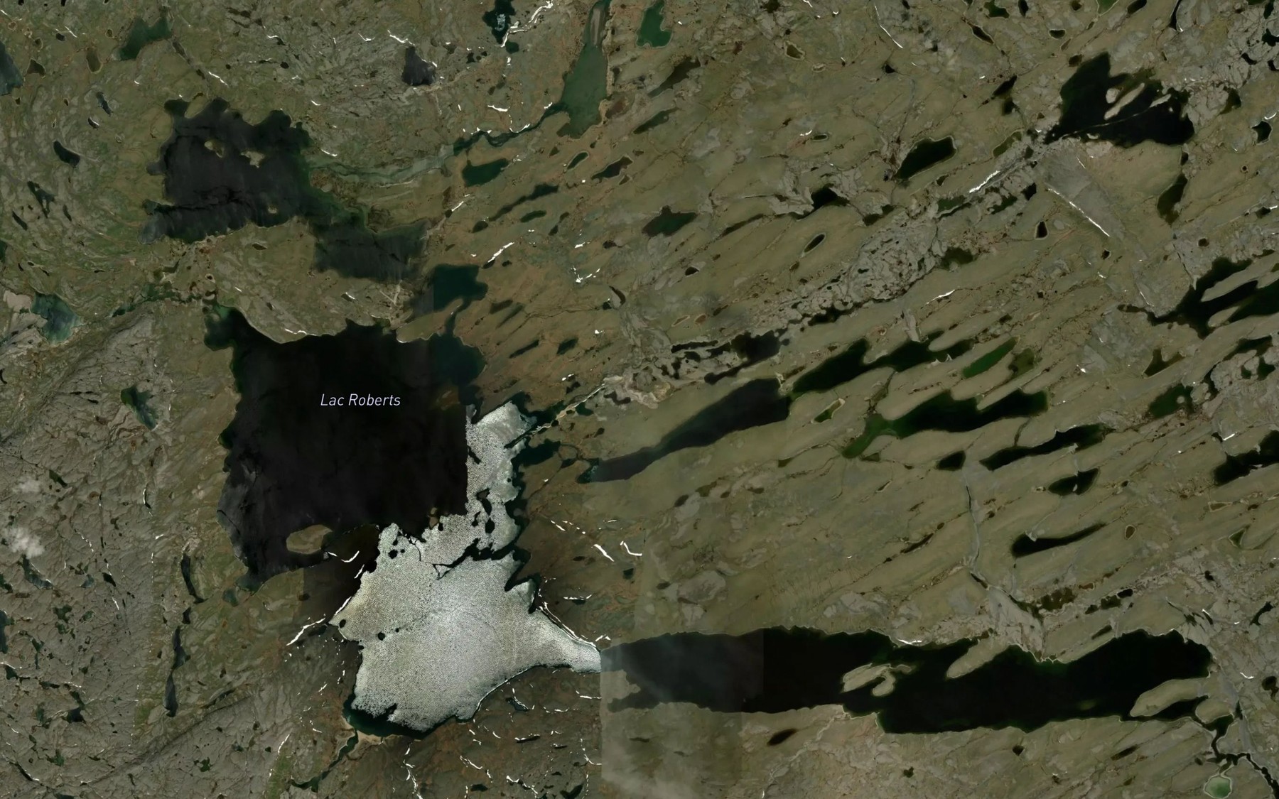 Satellite map of the Lac Roberts