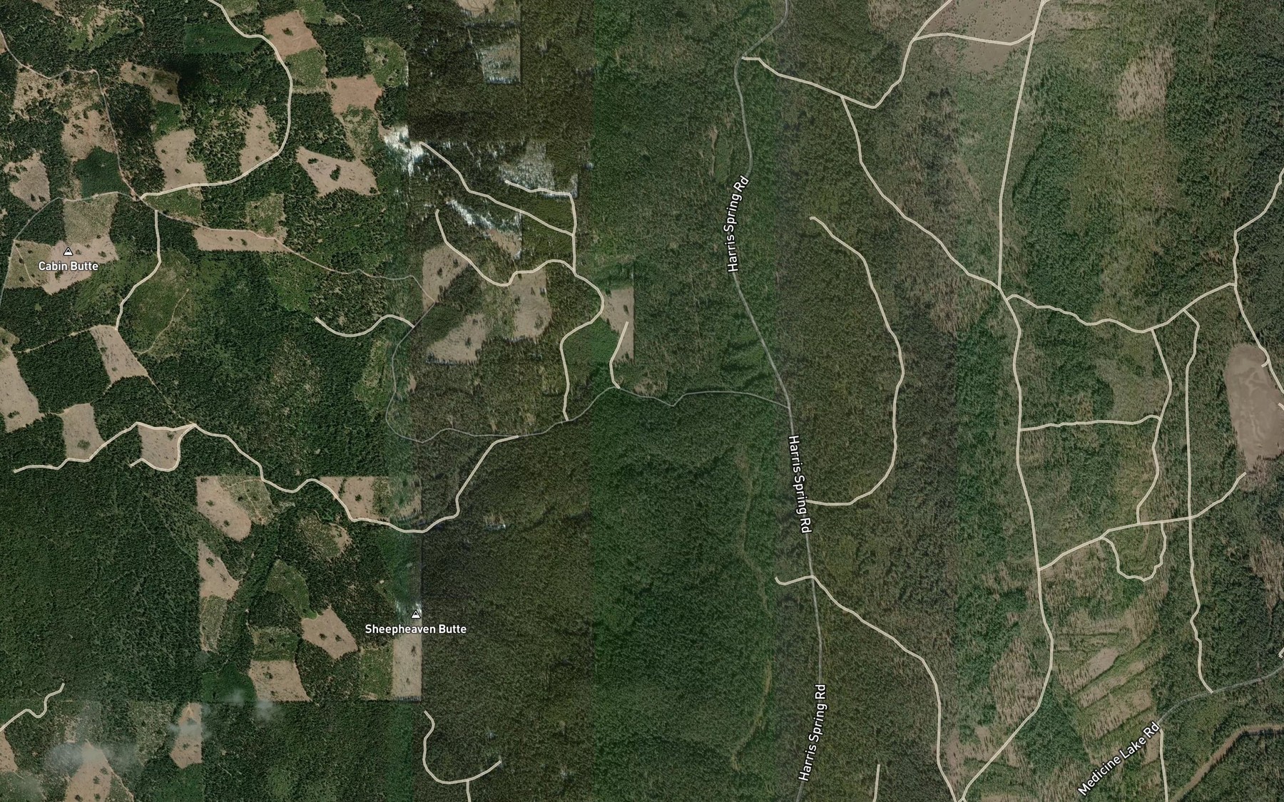 Satellite map of the Red Tank Spring