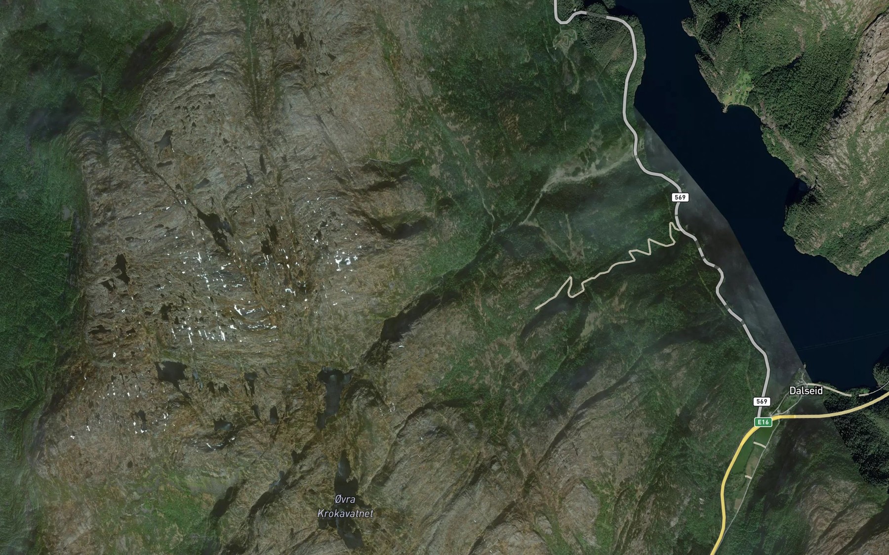 Satellite map of the Straumsmarkani