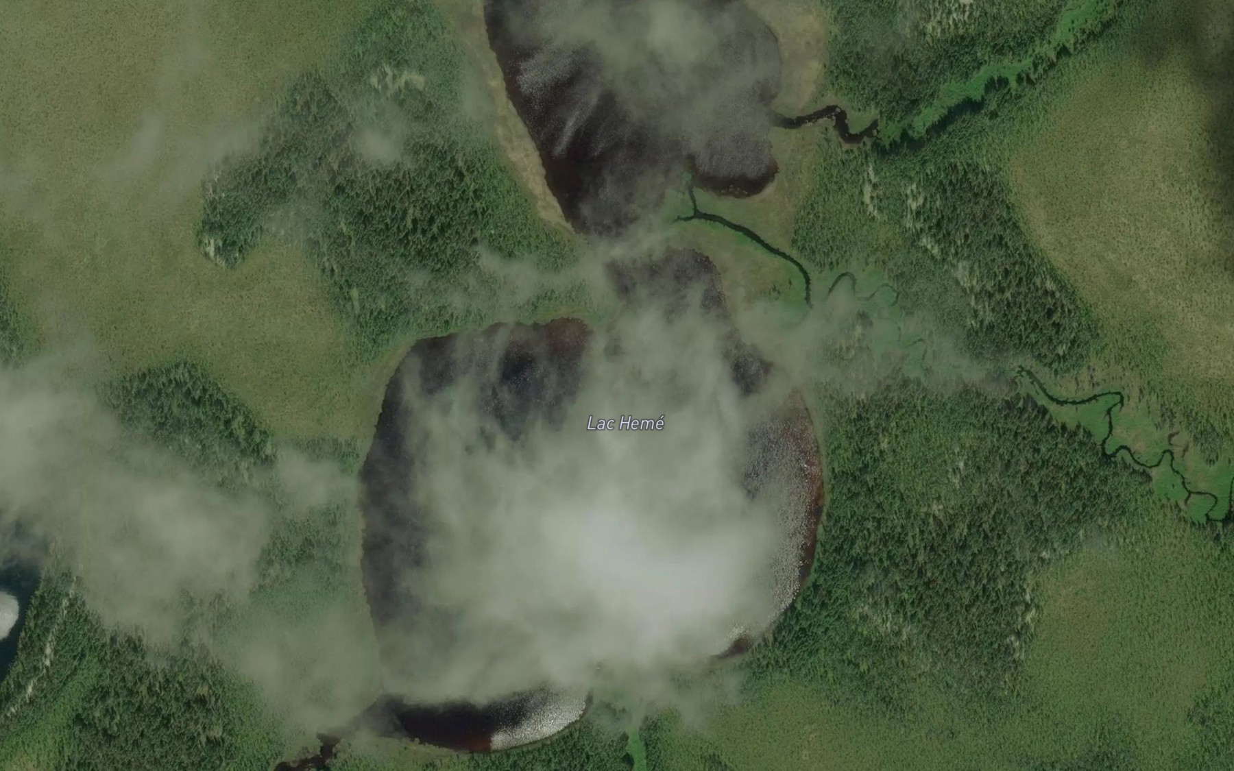 Satellite map of the Lac Heme