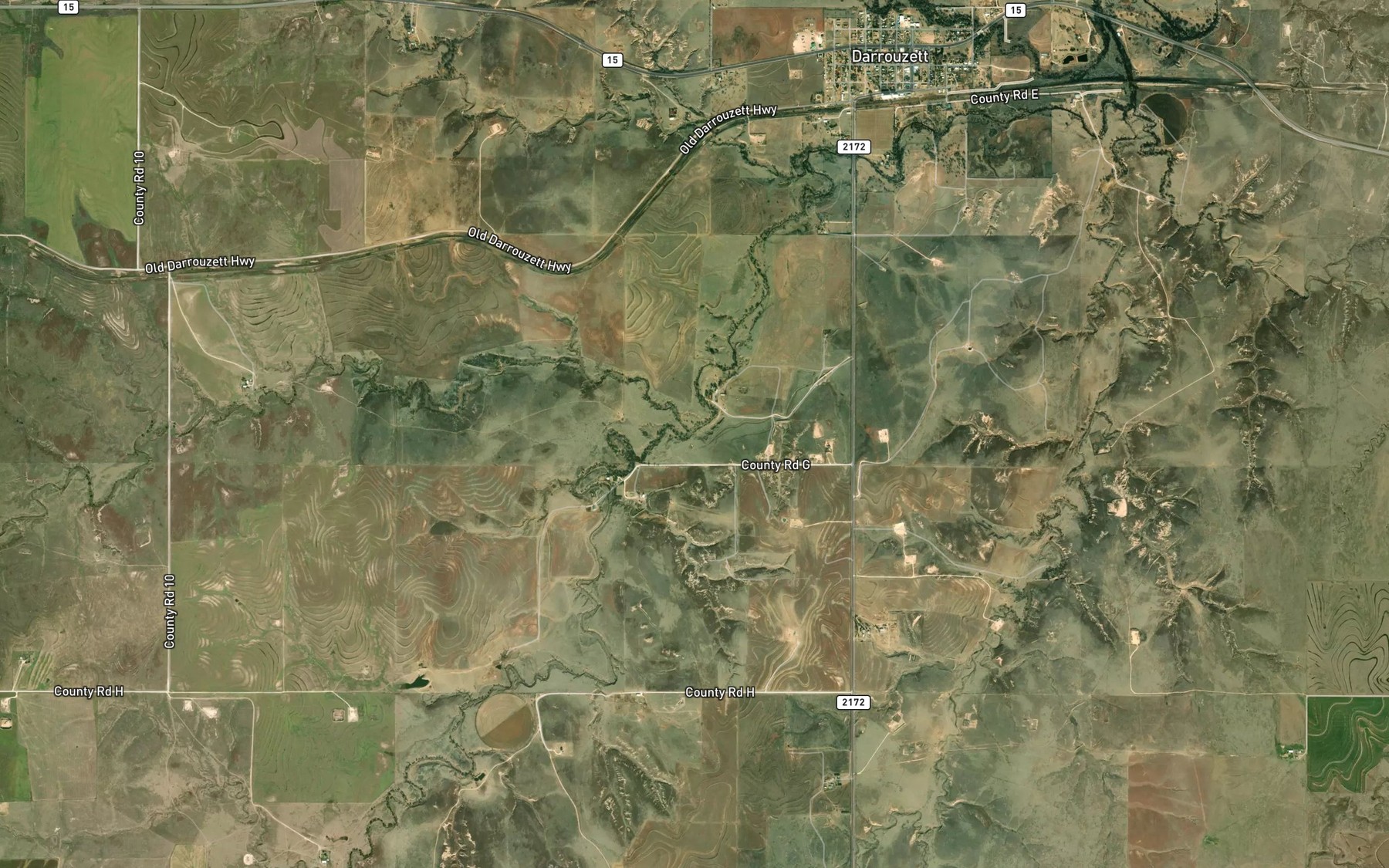 Satellite map of the Bowen Creek