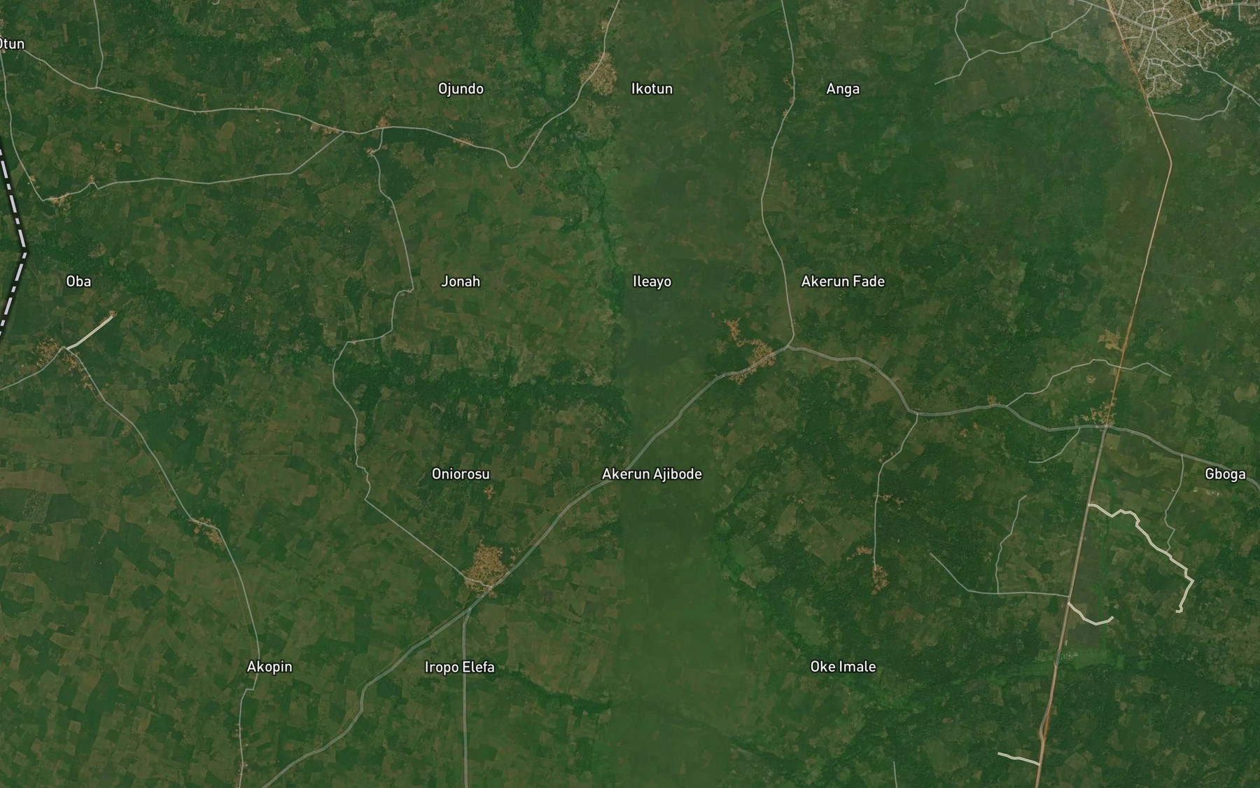 Satellite map of the River Ipolo