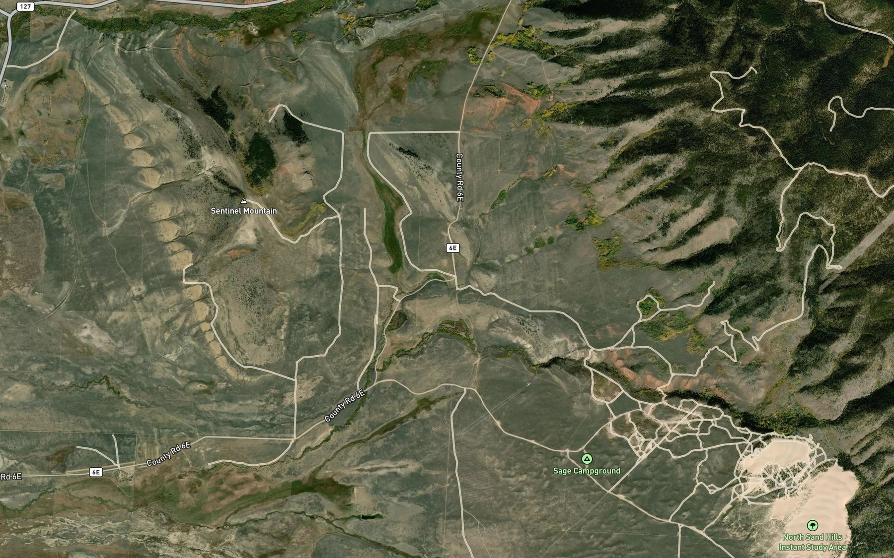 Satellite map of the Latter Ditch