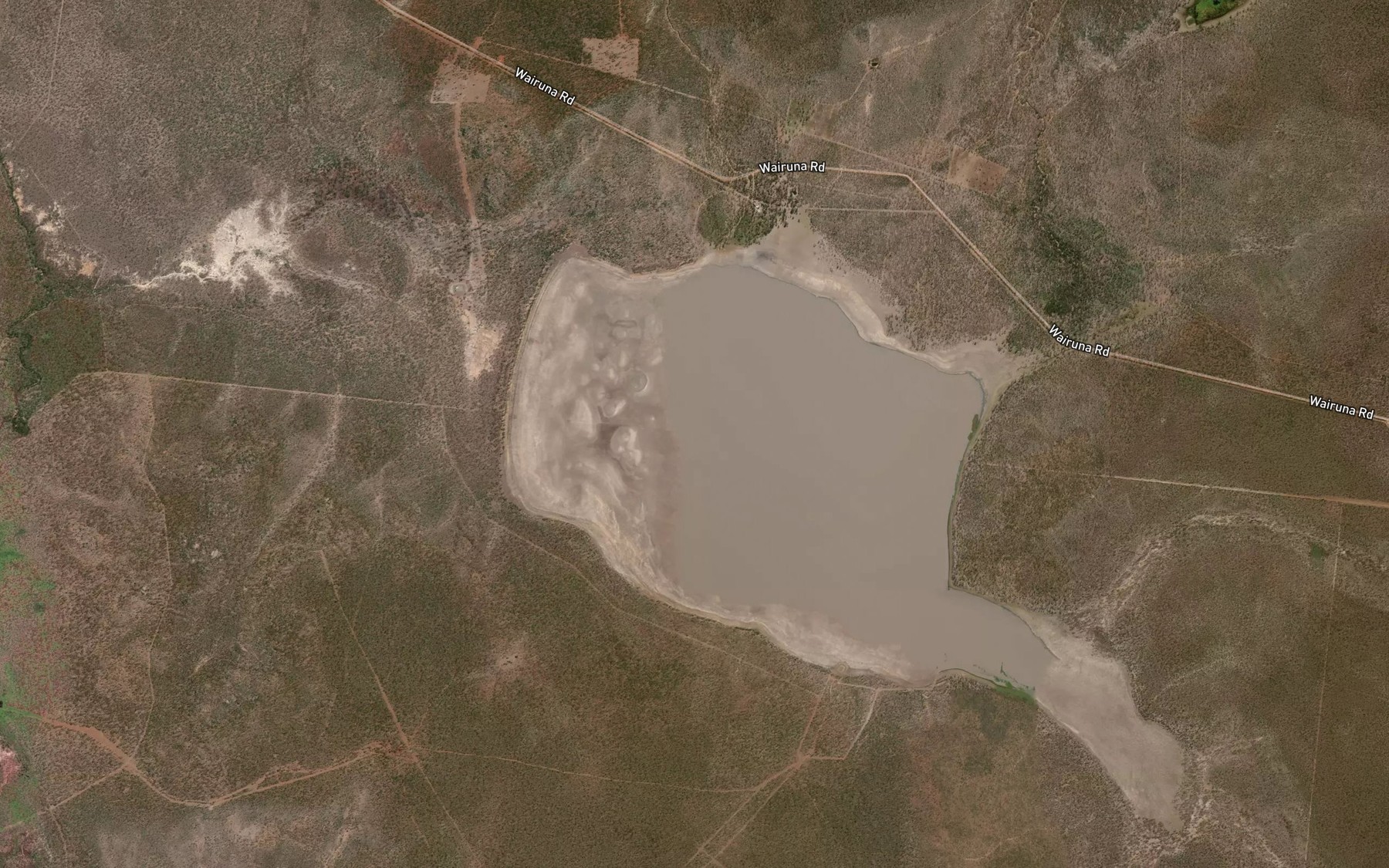 Satellite map of the Walters Plains Lake