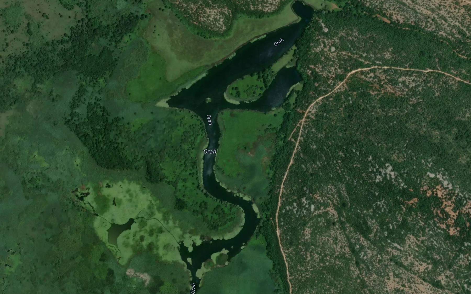 Satellite map of the Drijen Vrelo