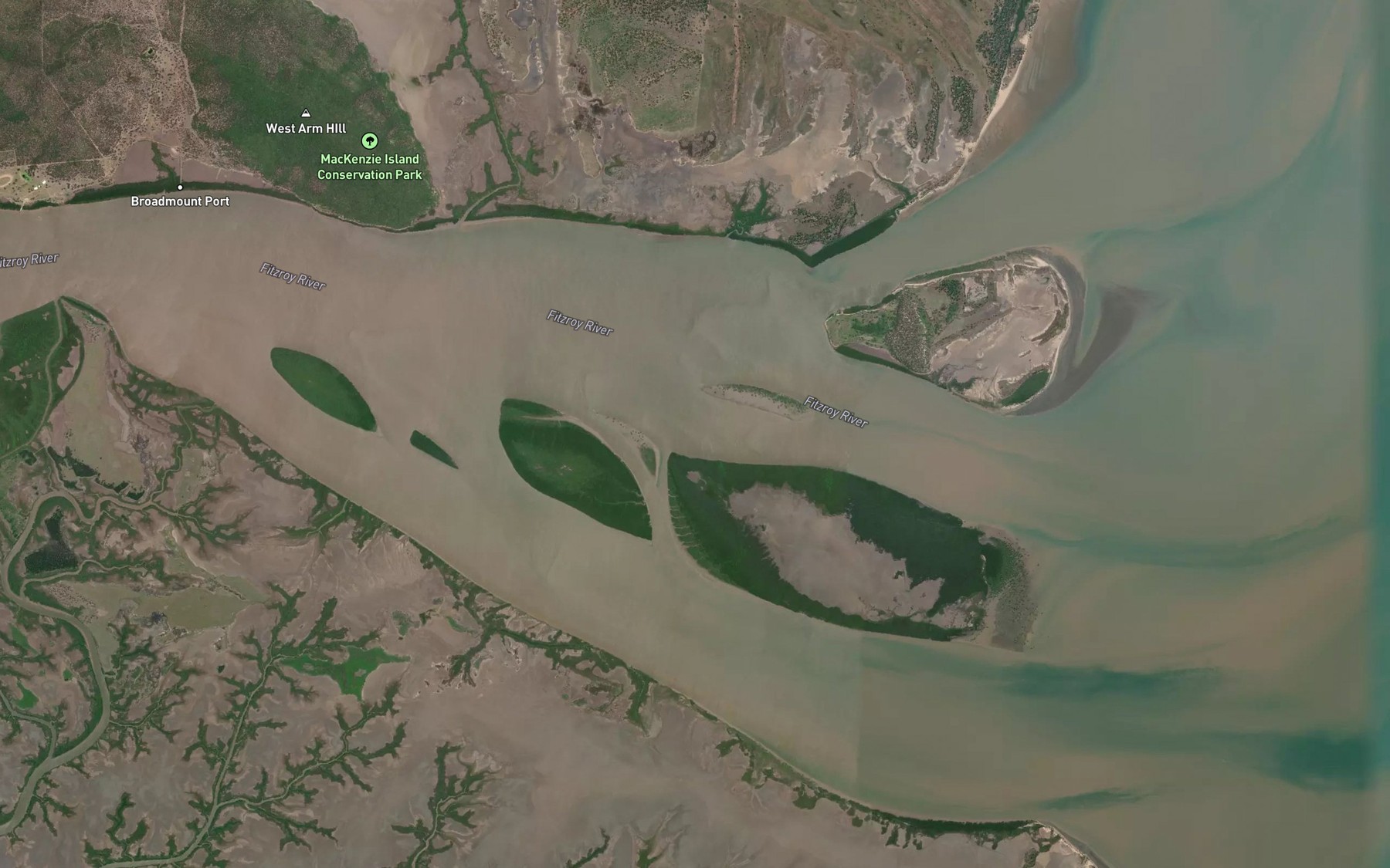 Satellite map of the Hook Sand