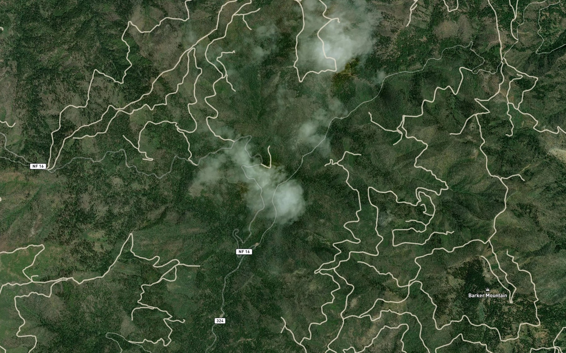 Satellite map of the Limestone Creek