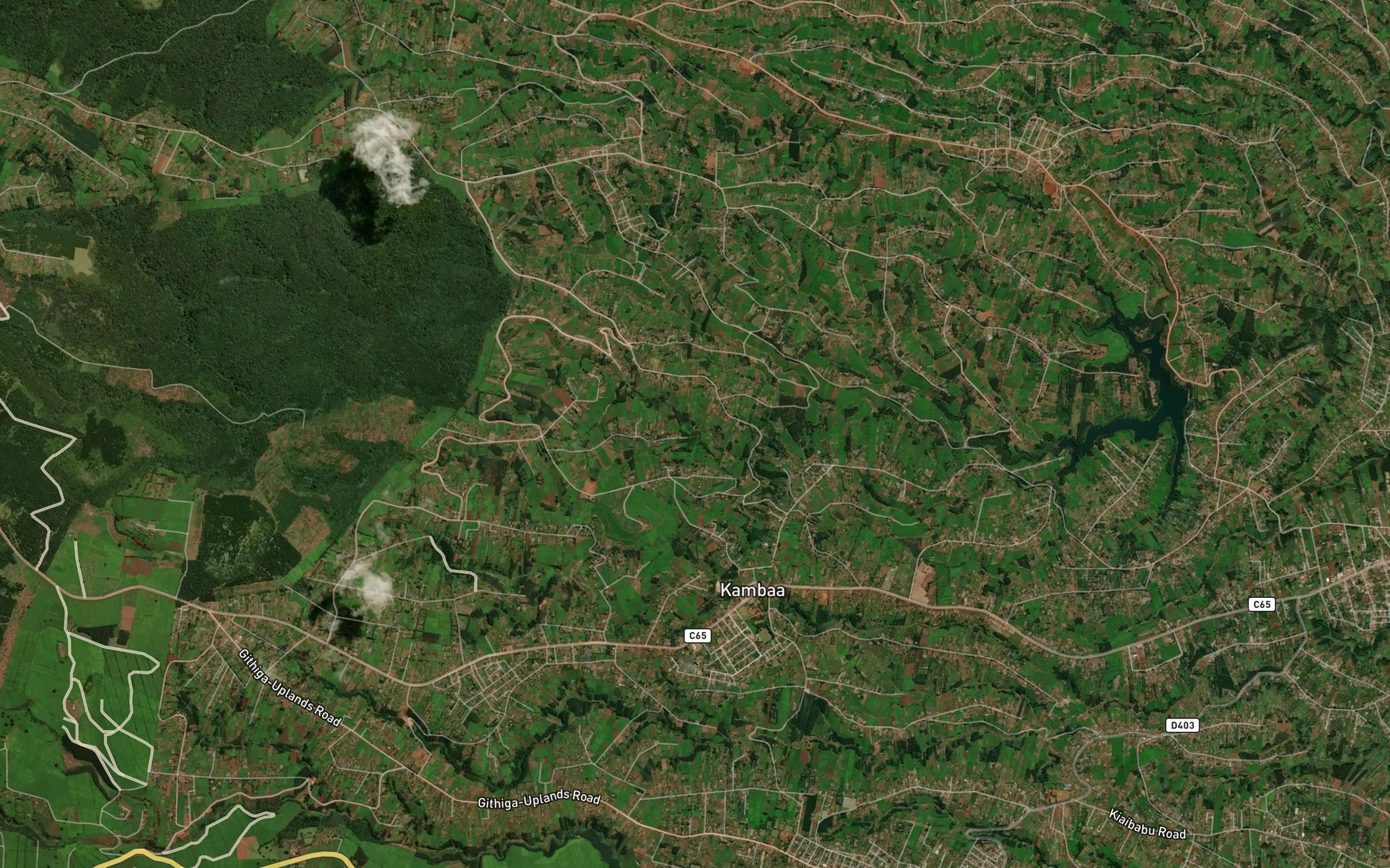Satellite map of the Mathanja
