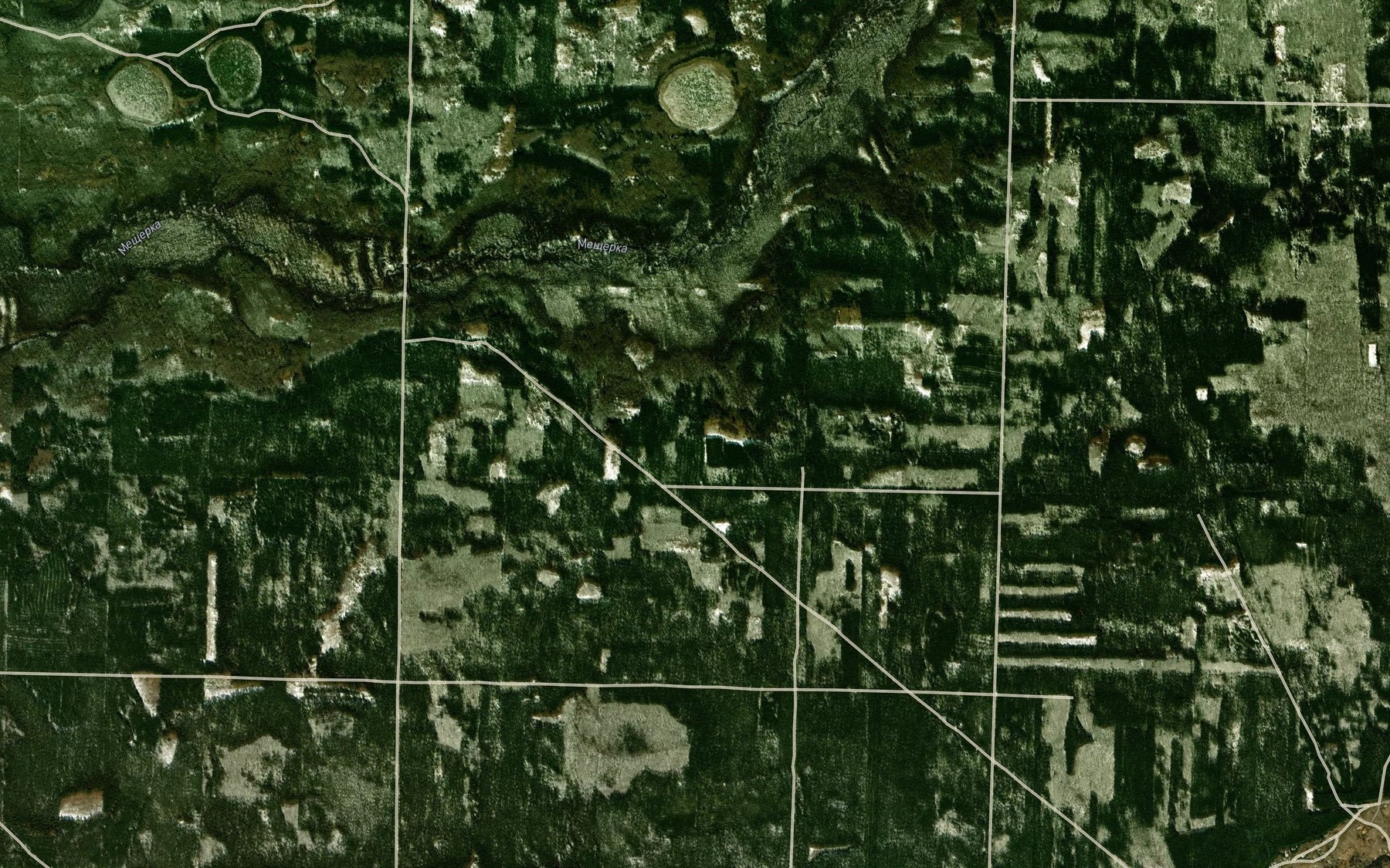 Satellite map of the Krasivka